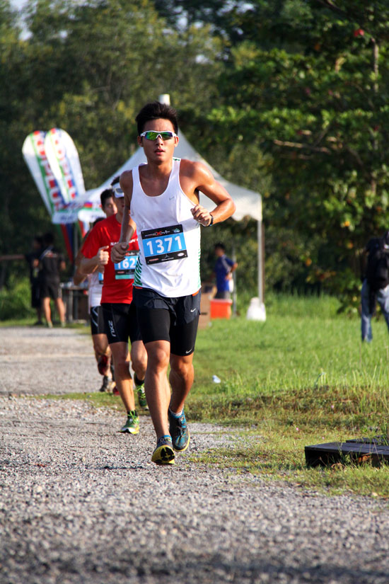 One of the rare even stretches where runners shed precious seconds