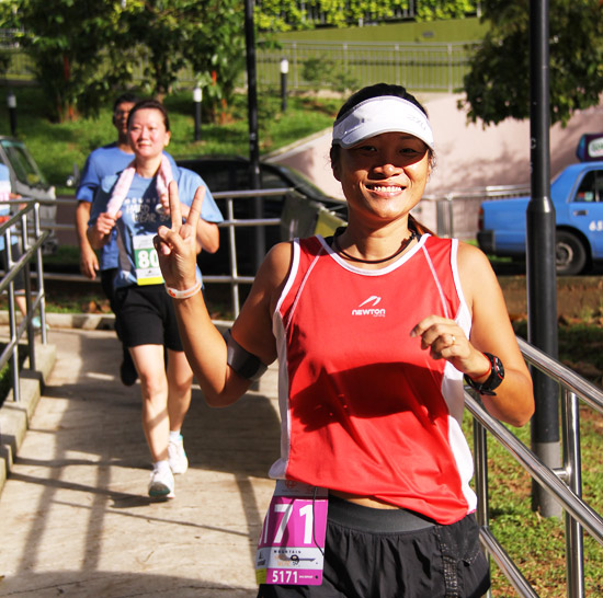 All smiles from a runner