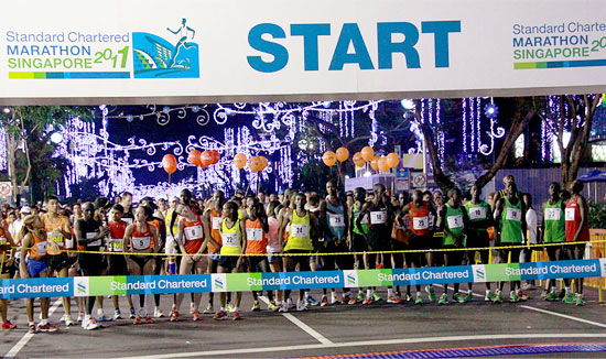 Full Marathon flag-off at Orchard Road