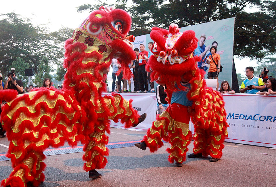 Lion Dance performance before the flag off