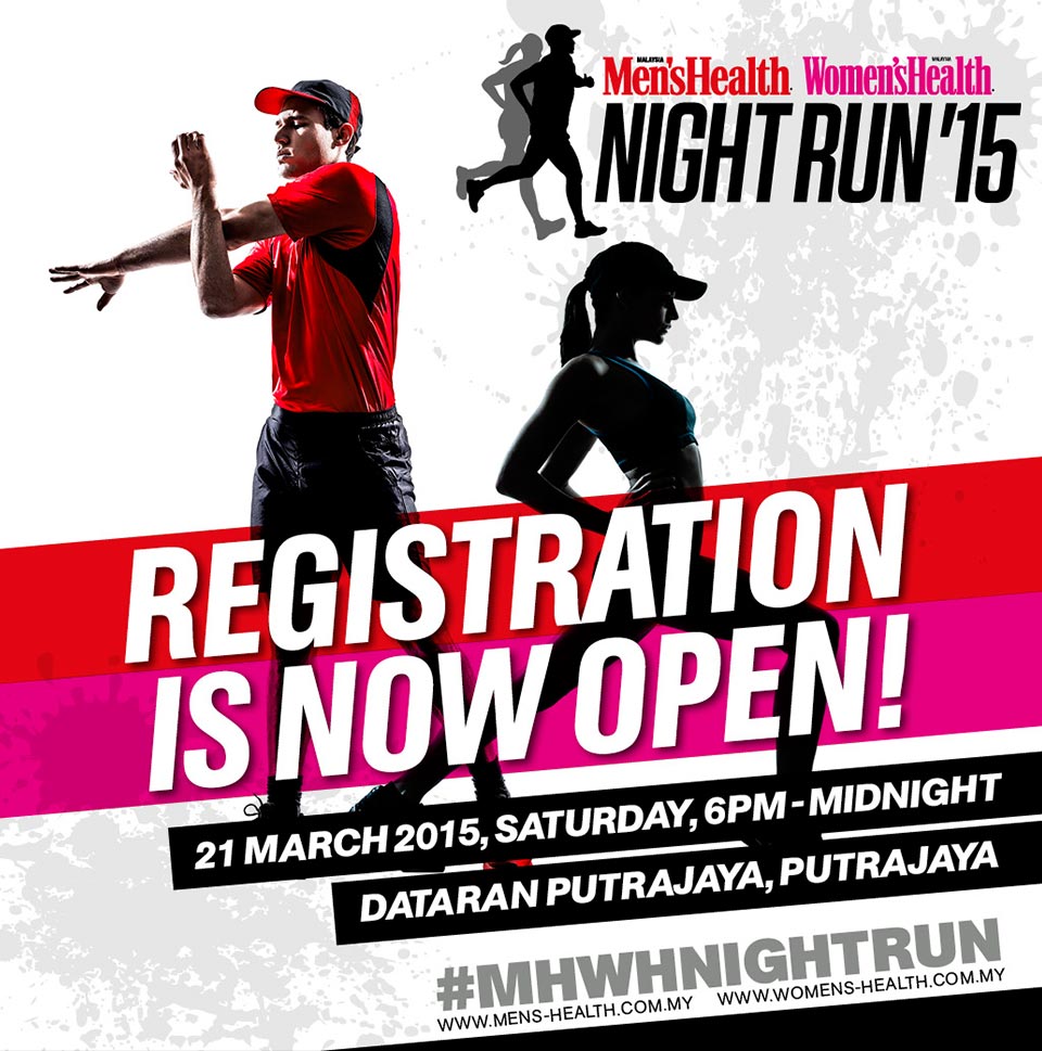 First-Ever Men's Health & Women's Health Night Run 2015 Kickstart in Malaysia