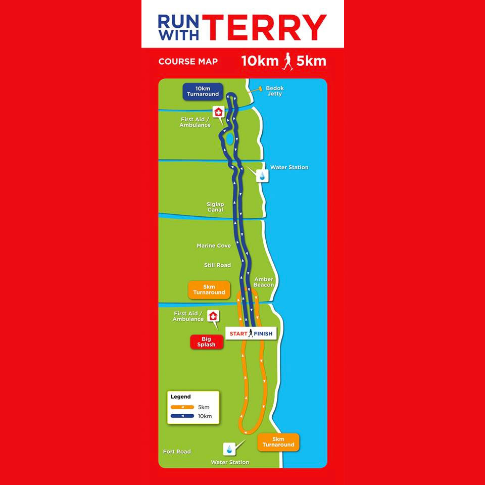 Terry Fox Run Singapore 2016 Race Route
