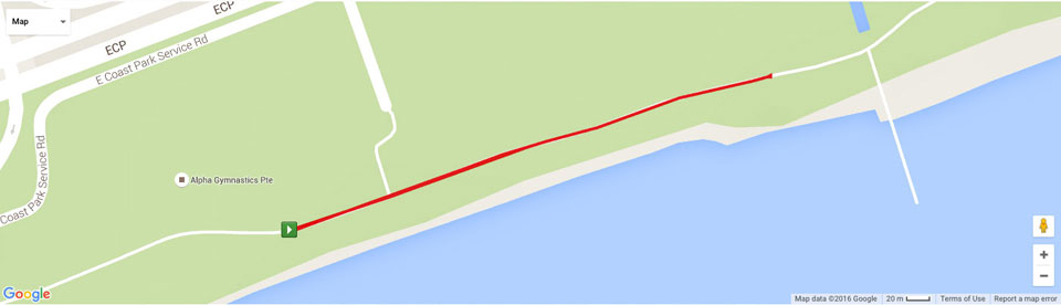 Venus Run 2016 800m Kids-Dash Race Route