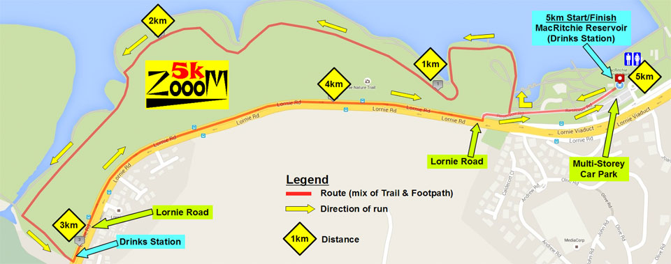 ZoooM 5k 2016 Race Route
