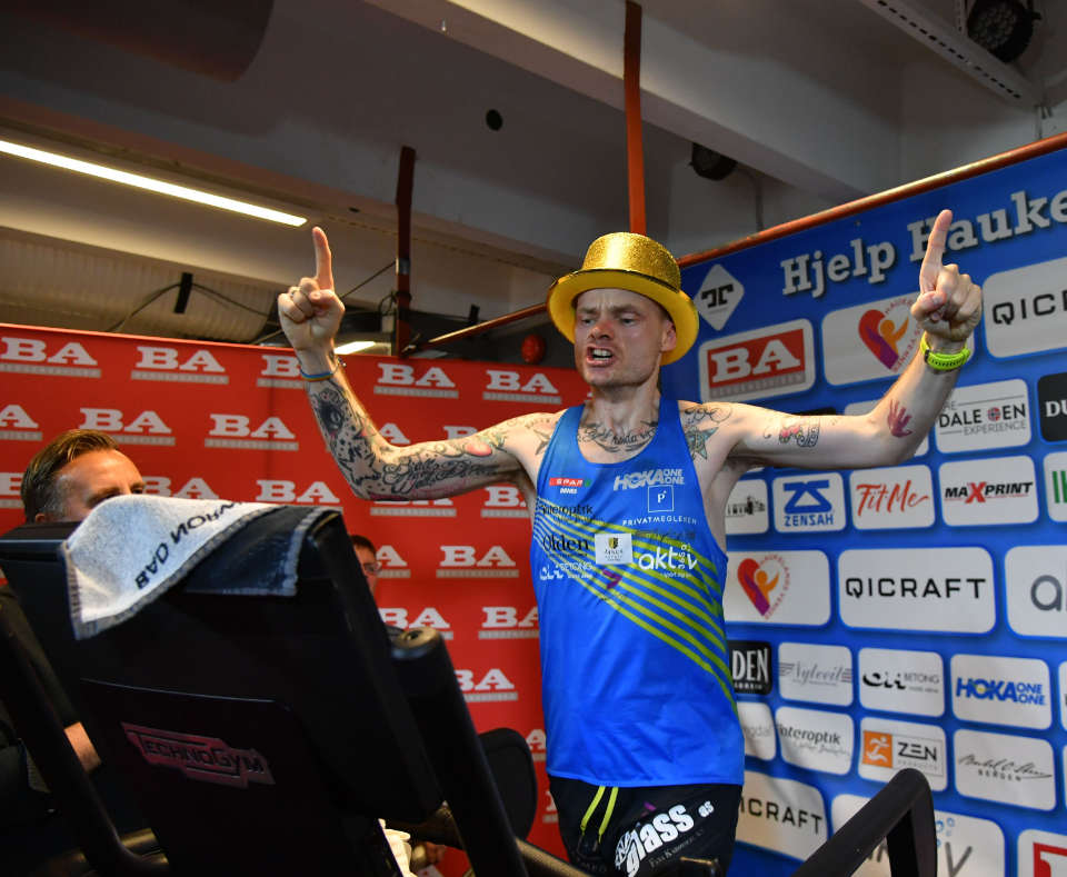 He ran for 24 hours straight on a treadmill and set a new world record.