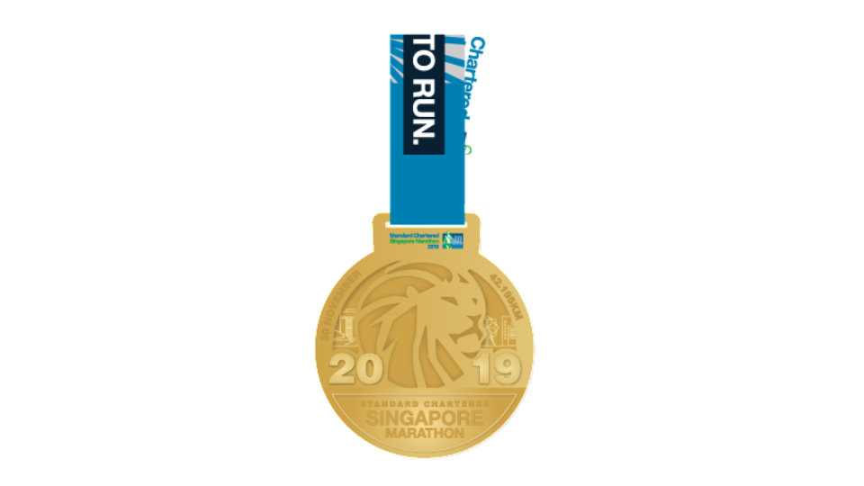 Check Out The 2019 Standard Chartered Singapore Marathon Finisher Medal Design