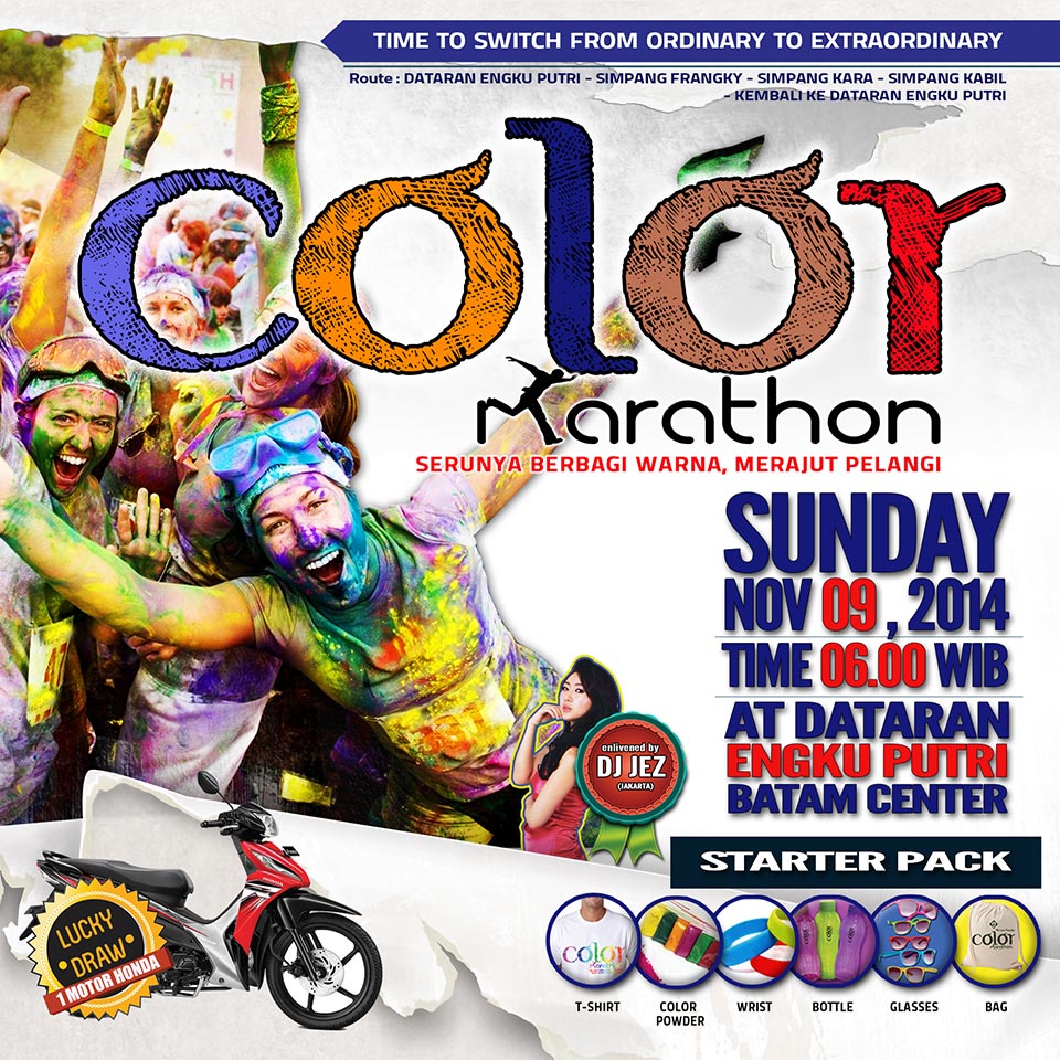 Batam Island First Color Marathon Promotes Fun and Family Togetherness