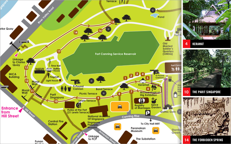 Ancient History Trail at Fort Canning Park