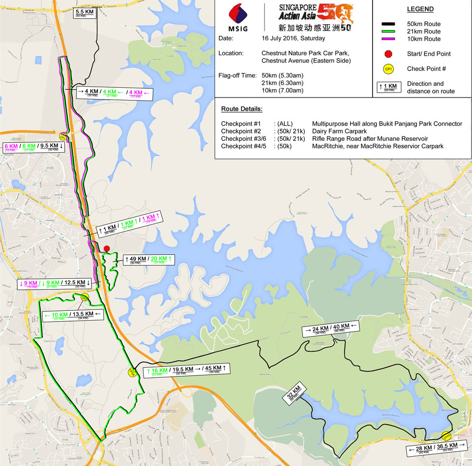 MSIG Singapore Action Asia 50 2016 Course Map