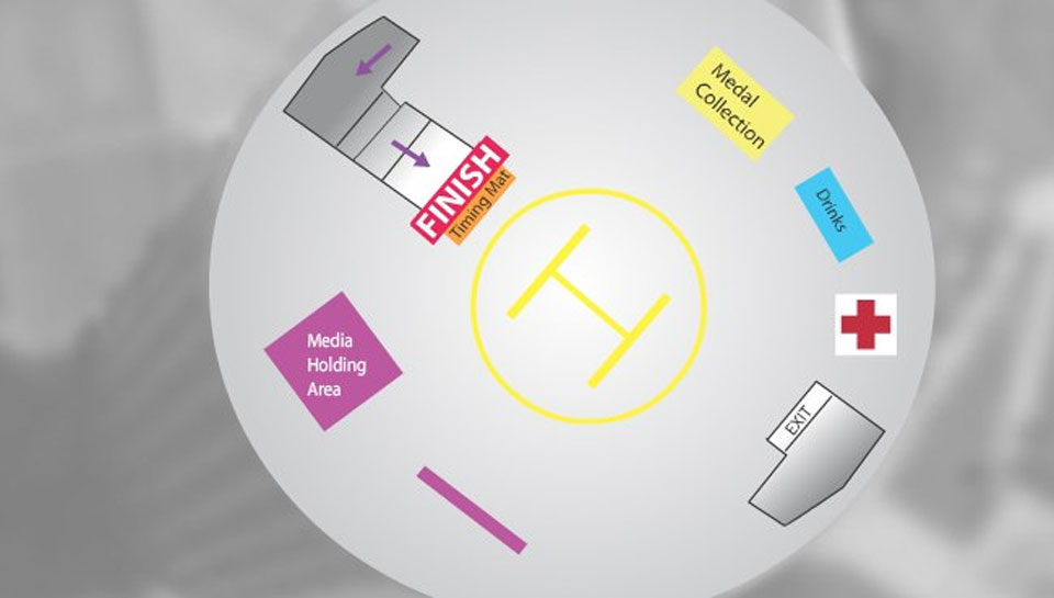 Swissotel Vertical Marathon 2016 Race Site Layout Finishing Point