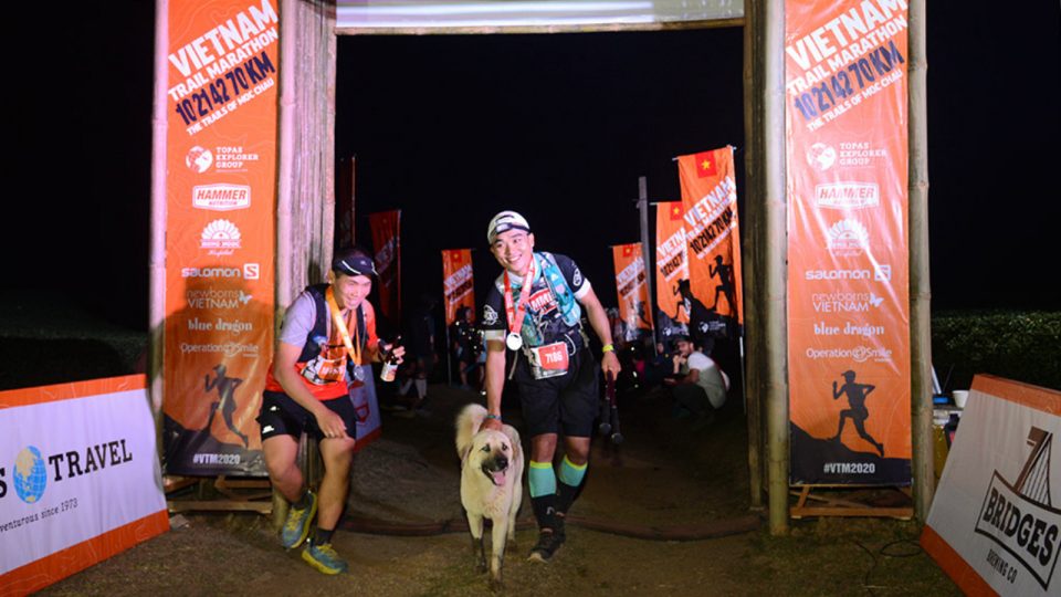 Two year old dog conquers 42km Vietnam Trail Marathon